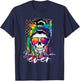 Tie Dye Best Mom Ever Skull Glasses American Flag Mom Life T-Shirt - T-Shirt | Navy