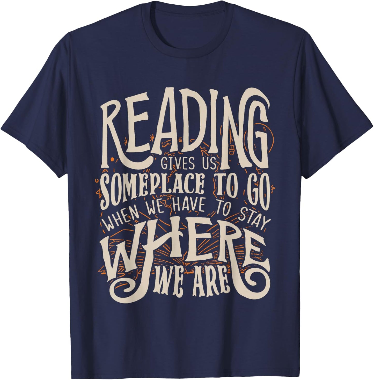 Book Lover Librarian Bookworm Reading Club Reading T-Shirt - T-Shirt | Navy