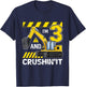 Kids I'm 3 And Crushing It Excavator 3 Year Old 3rd Birthday T-Shirt - T-Shirt | Navy