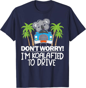 Don't Worry I'm Koalafied To Drive Koala Drivers License T-Shirt - T-Shirt | Navy