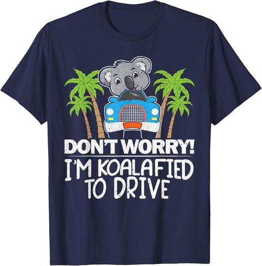 Don't Worry I'm Koalafied To Drive Koala Drivers License T-Shirt - T-Shirt | Navy