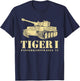 Funny Army Vintage Tiger Tank PzKpfw VI WWII Gift Men Boys T-Shirt - T-Shirt | Navy