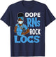 Black Nurse Dope Registered Nurse Rock Locs T-Shirt - T-Shirt | Navy