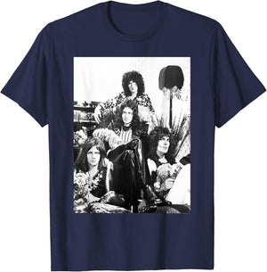 Queen Official Lampshade Promo B&W Vintage Photo T-Shirt - T-Shirt | Navy