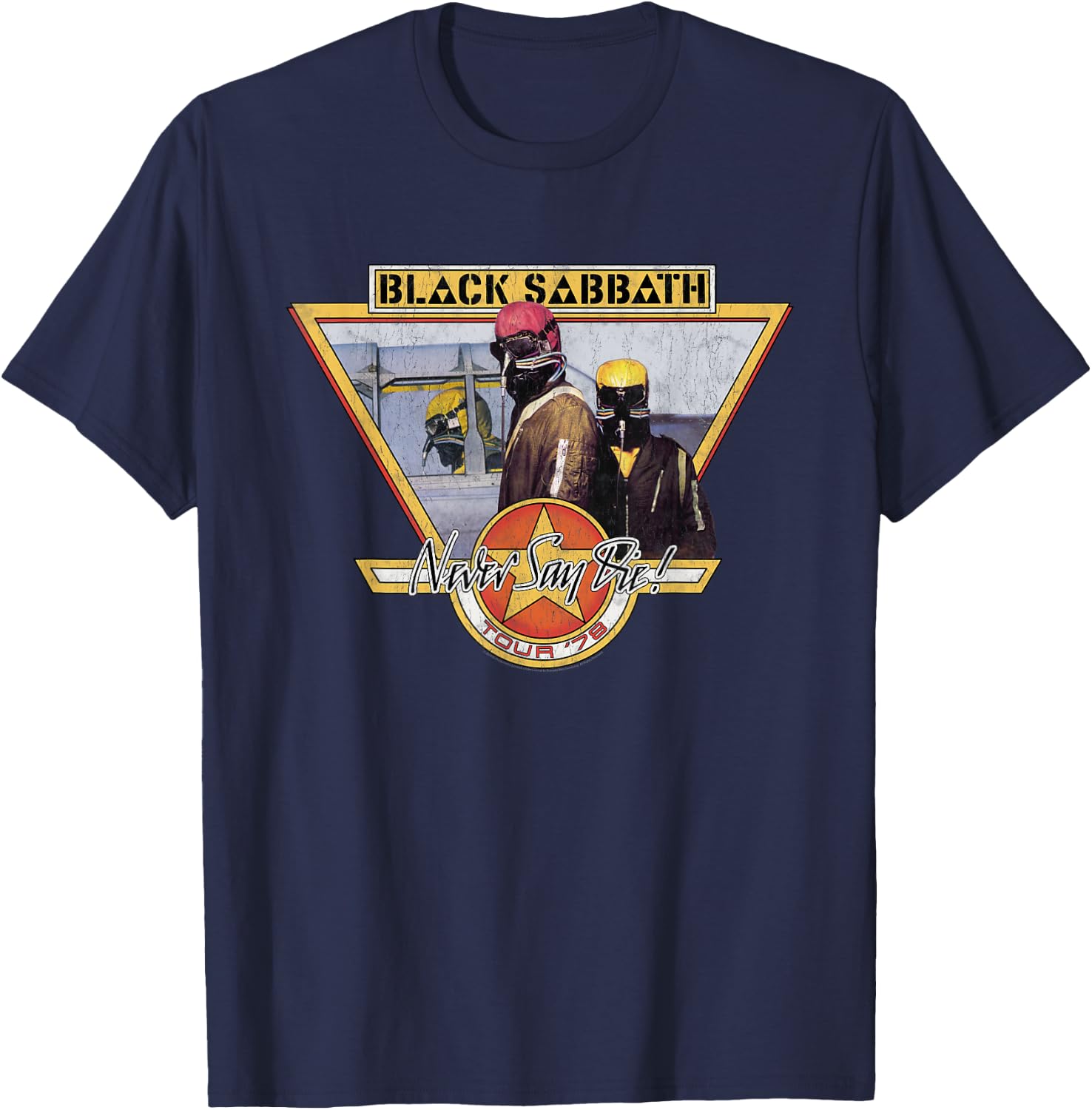 Black Sabbath Official Never Say Die Tour '78 T-Shirt - T-Shirt | Navy