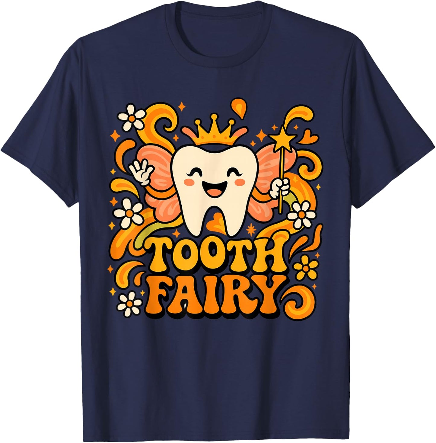 Halloween Tooth Fairy Costume, Cute Spooky Dental Assistant T-Shirt - T-Shirt | Navy