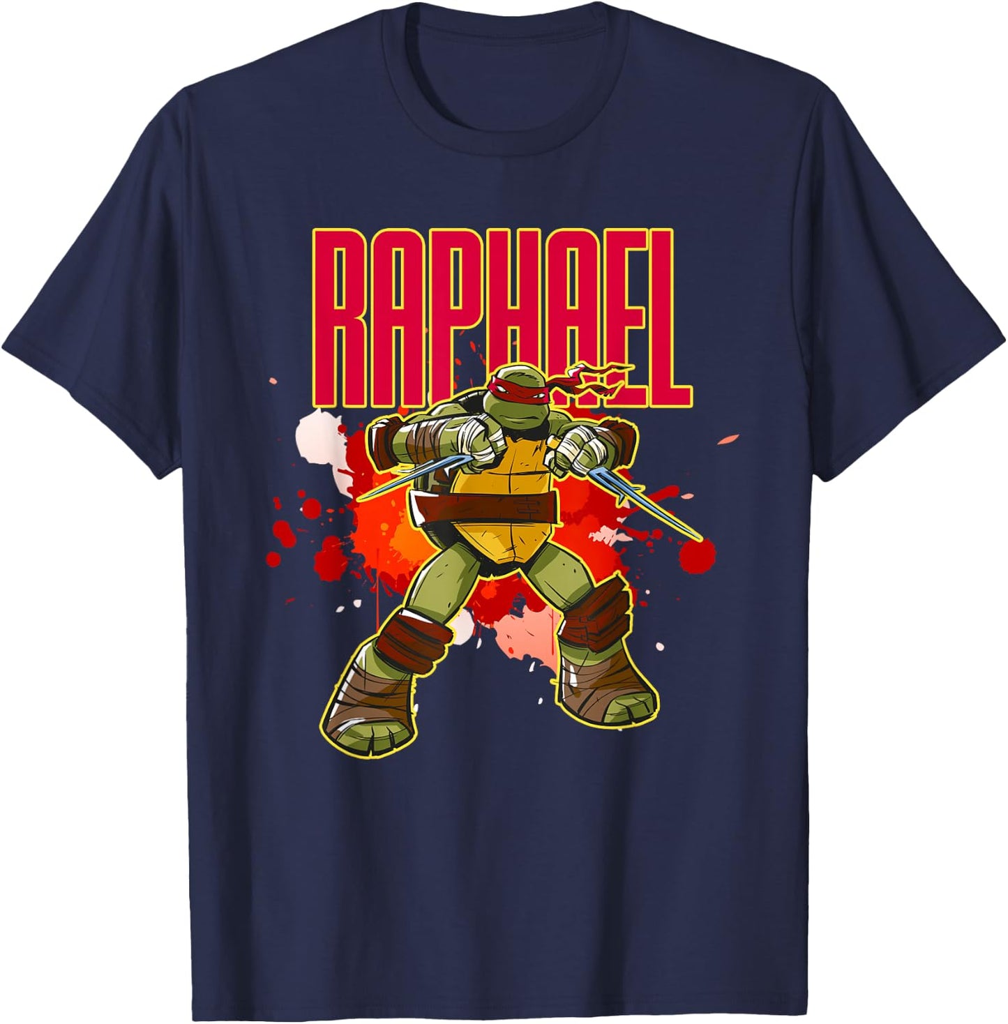 Raphael - Red Splatter Paint T-Shirt - T-Shirt | Navy