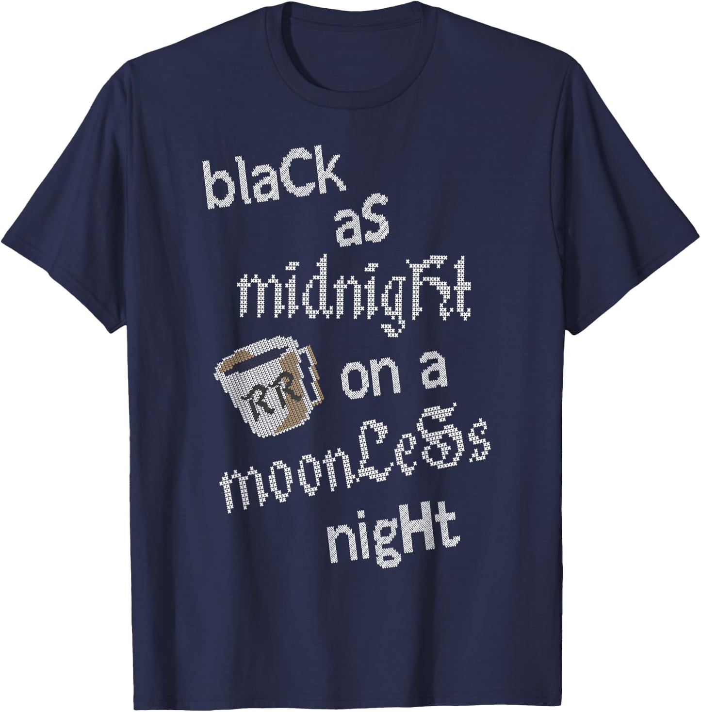 Twin Peaks Black As Midnight On A Moonless Night T-Shirt - T-Shirt | Navy