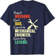 Dad Husband Mechanical Engineer T-Shirt - T-Shirt | Navy