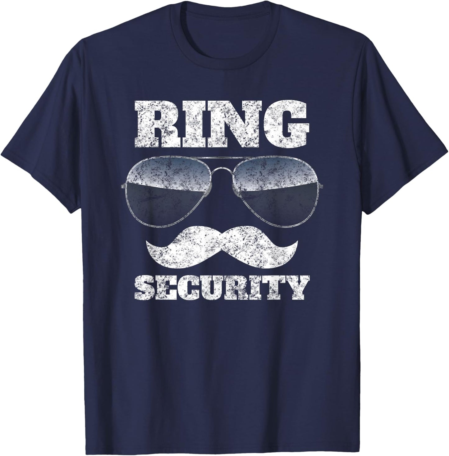Vintage Ring Security Funny Wedding Party Ring Bearer Shirt T-Shirt - T-Shirt | Navy