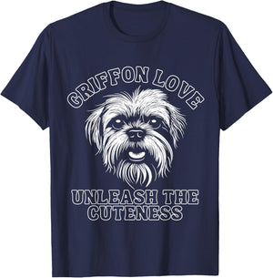 Vintage Funny Cute Brussels Griffon | Pocket Dog Lover T-Shirt - T-Shirt | Navy