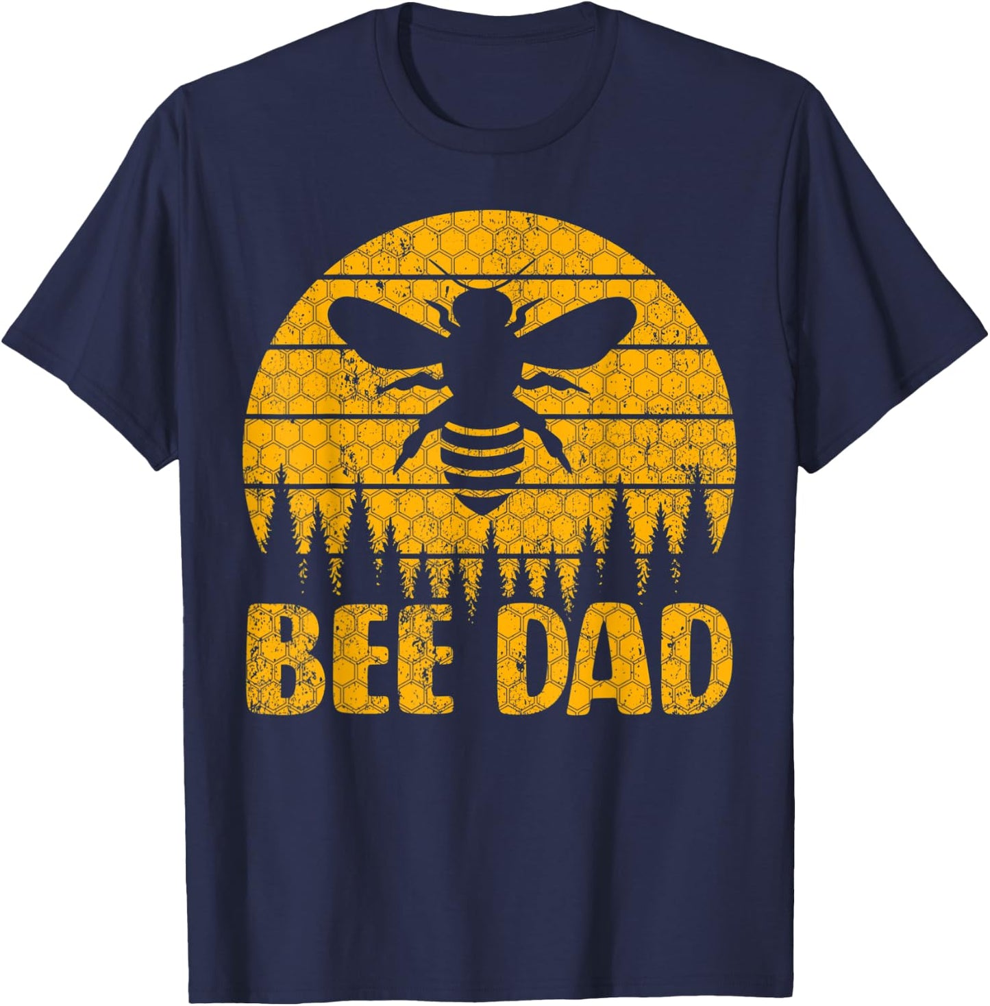 Bee Vintage Beekeeper Keeping Bee Dad Father's Day T-Shirt - T-Shirt | Navy