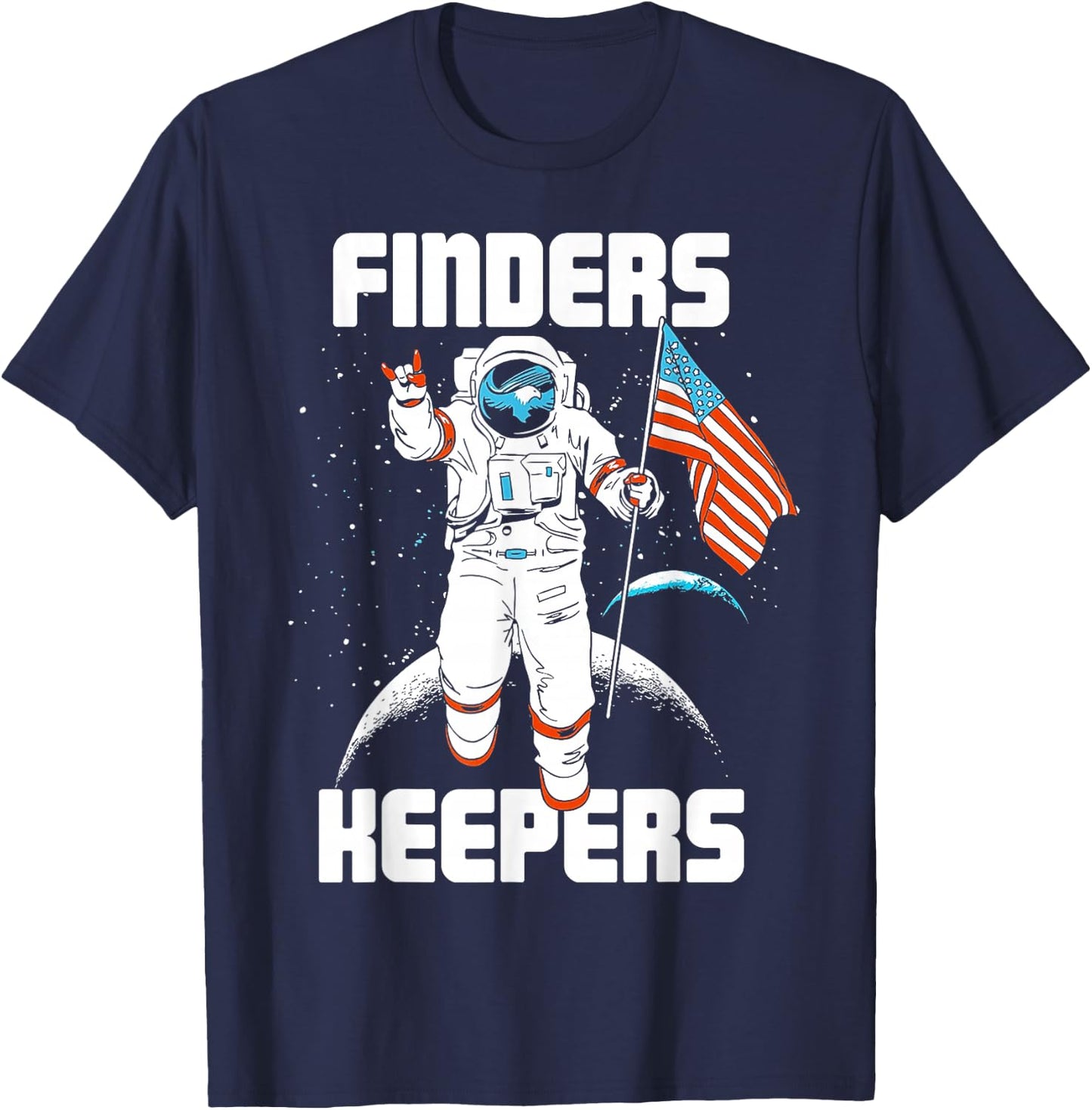 Finder's Keepers Moon Astronaut T-Shirt - T-Shirt | Navy