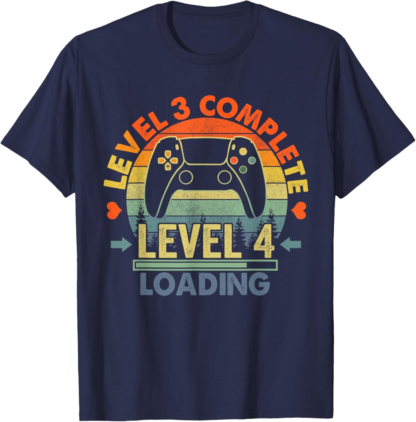Level 3 Complete 3 Anniversary Gift 3rd Wedding Anniversary T-Shirt - T-Shirt | Navy
