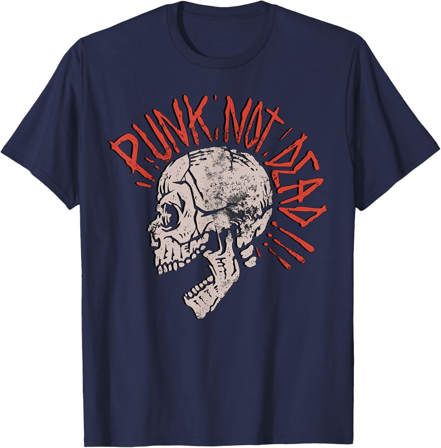 Punks Not Dead - Vintage Grunge - Punk is Not Dead - Rock T-Shirt - T-Shirt | Navy
