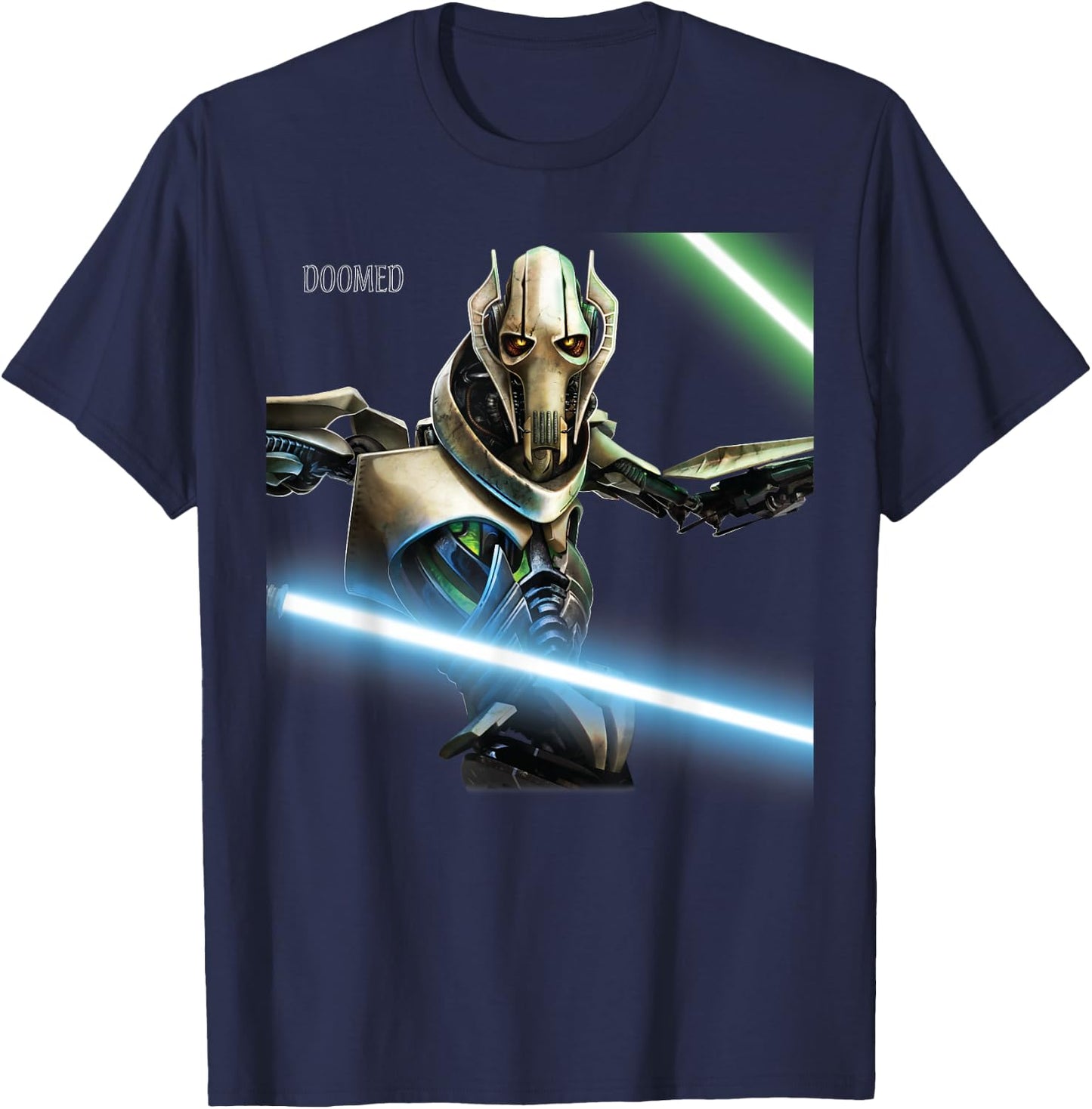 Star Wars Revenge of the Sith General Grievous Lightsabers T-Shirt - T-Shirt | Navy