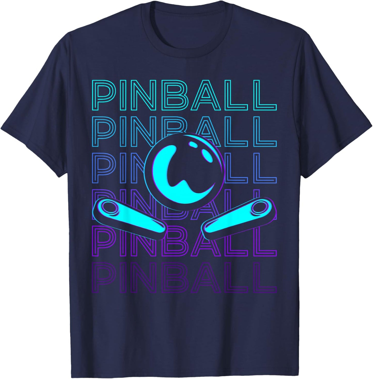 Pinball Player Retro T-Shirt - T-Shirt | Navy