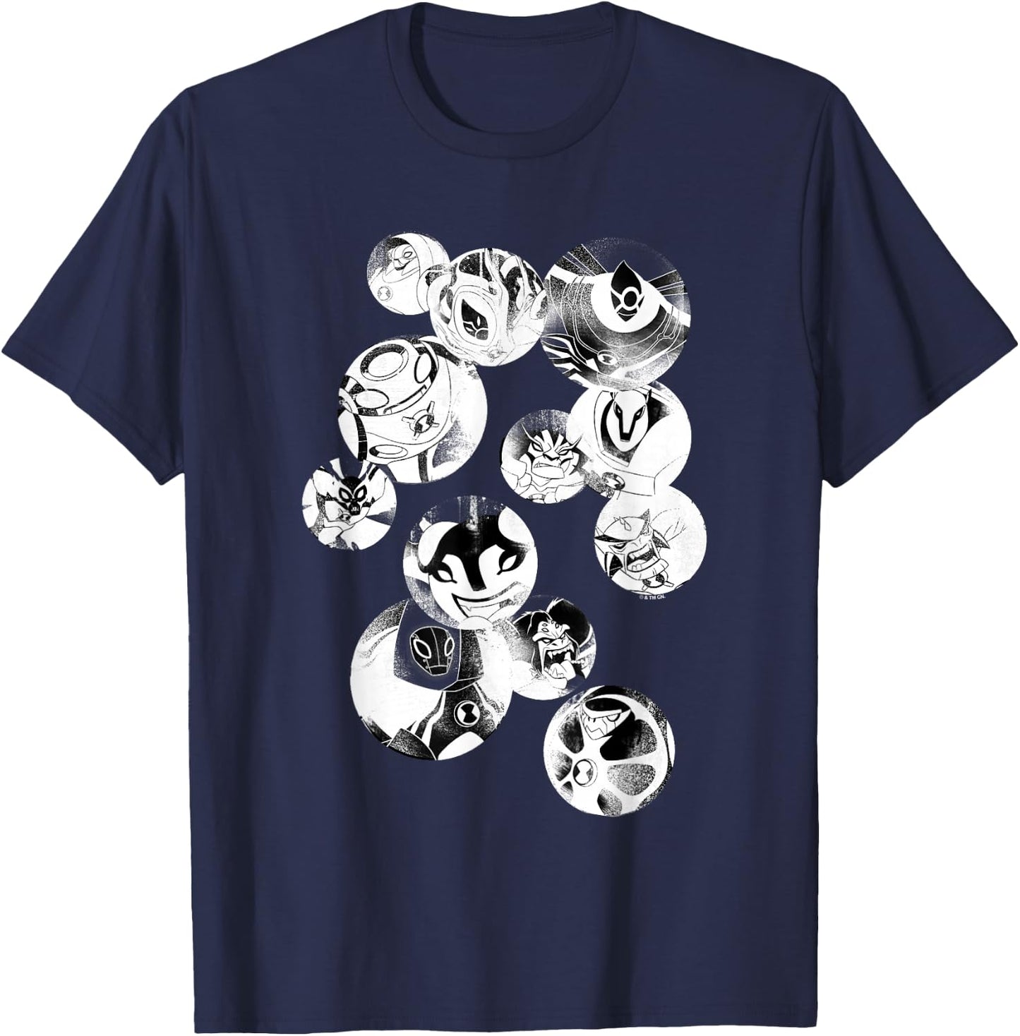 Ben 10 Ultimate Alien: Cosmic Destruction Hero Bubbles Faded T-Shirt - T-Shirt | Navy