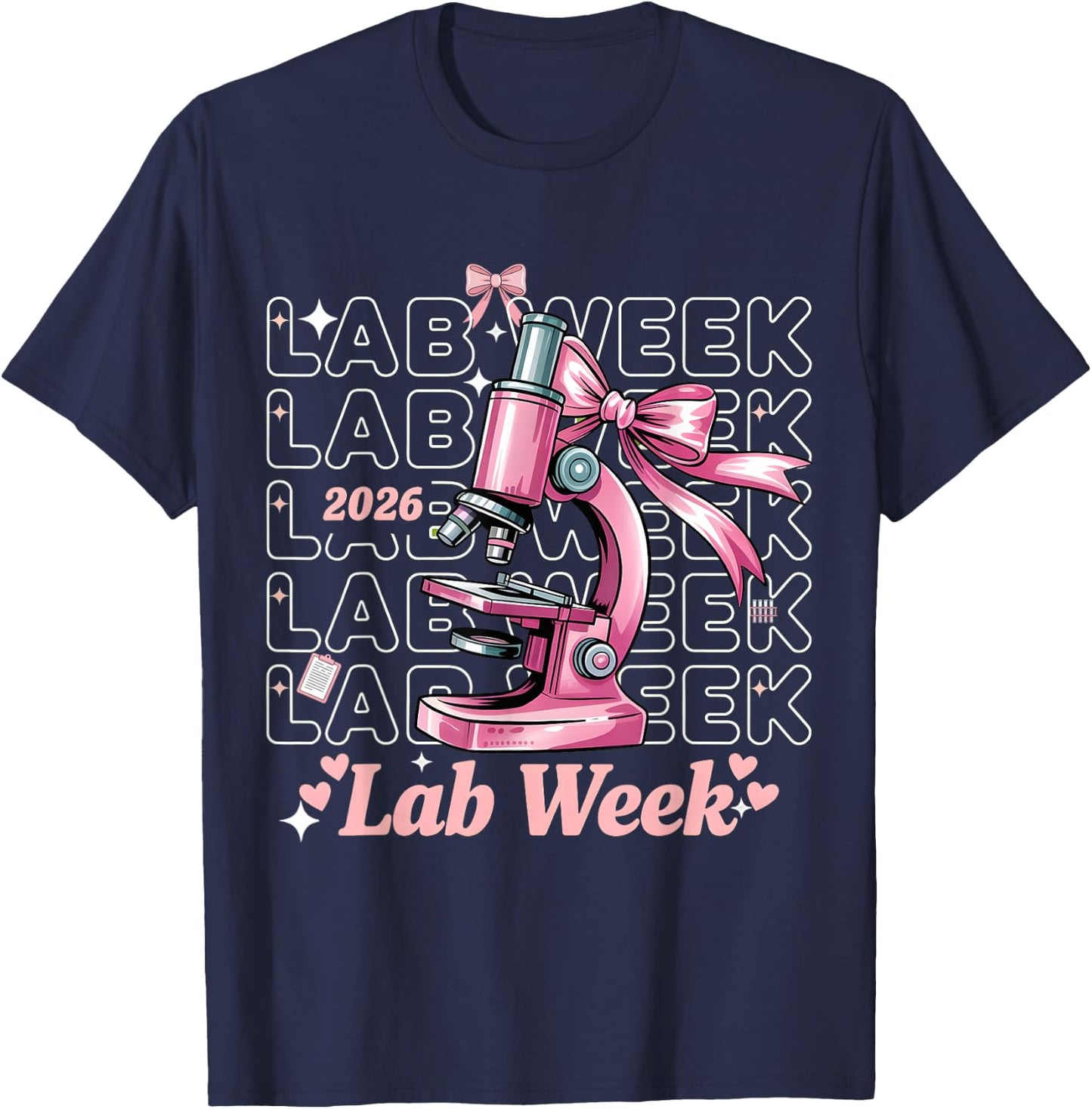 Happy Lab Week 2026 Phlebotomist Laboratory Week T-Shirt - T-Shirt | Navy