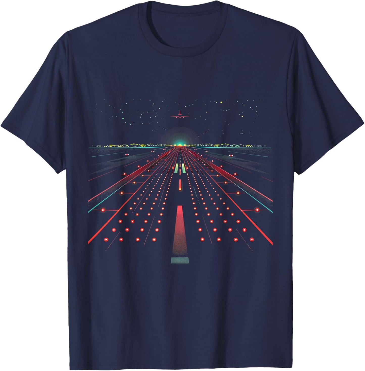 Air Traffic Controller Pilot Airplane Airport Runway T-Shirt - T-Shirt | Navy