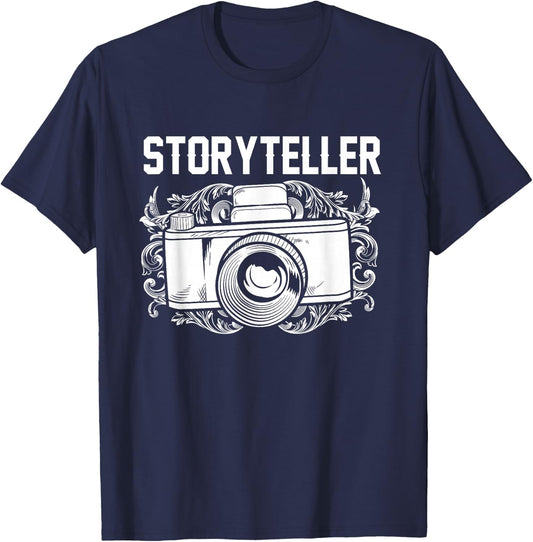 Photography Day - Camera Photographer Storyteller T-Shirt - T-Shirt | Navy