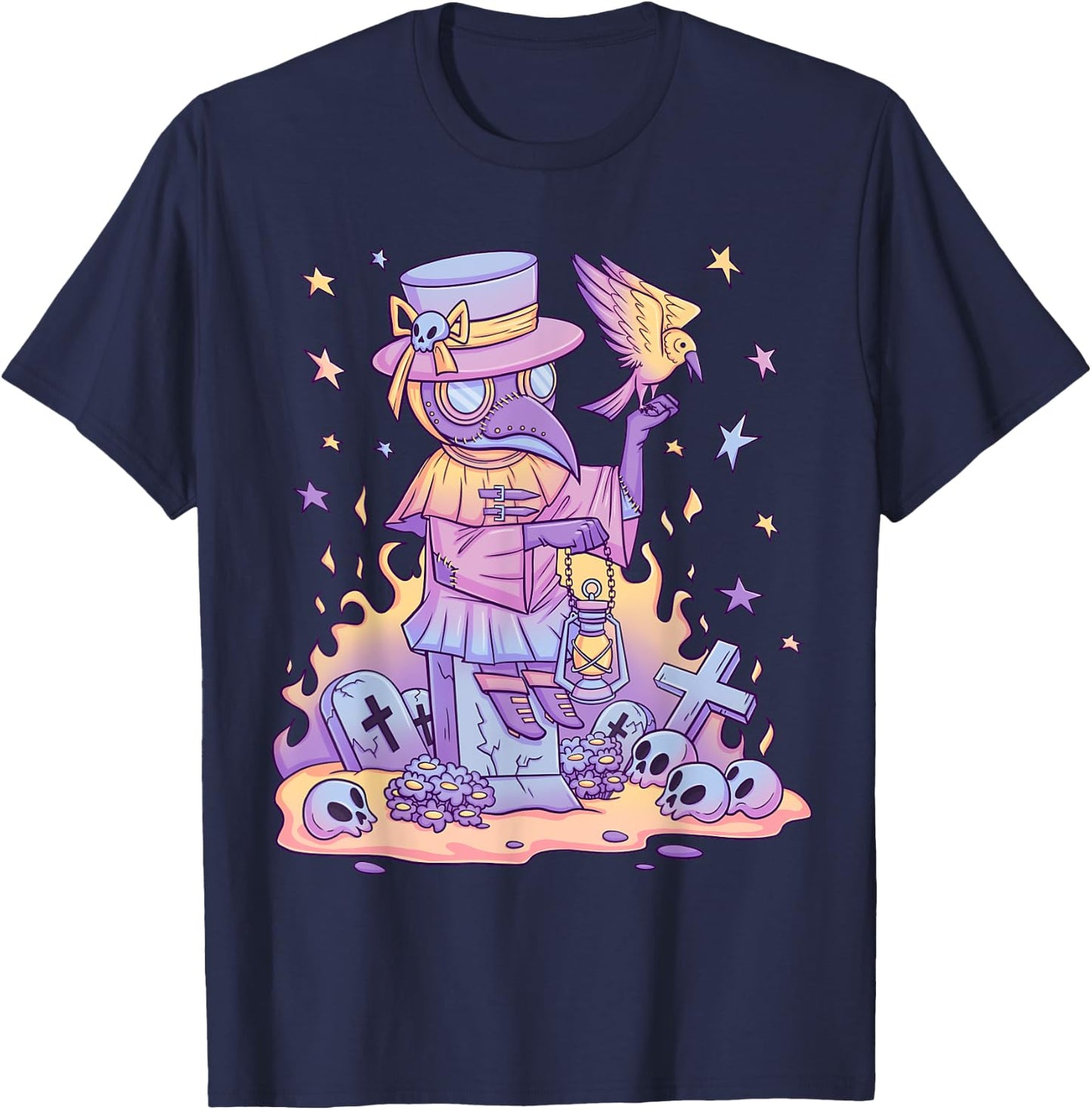 Cute Creepy Doctor Anime Pastel Kawaii Clothing Pastel Goth T-Shirt - T-Shirt | Navy