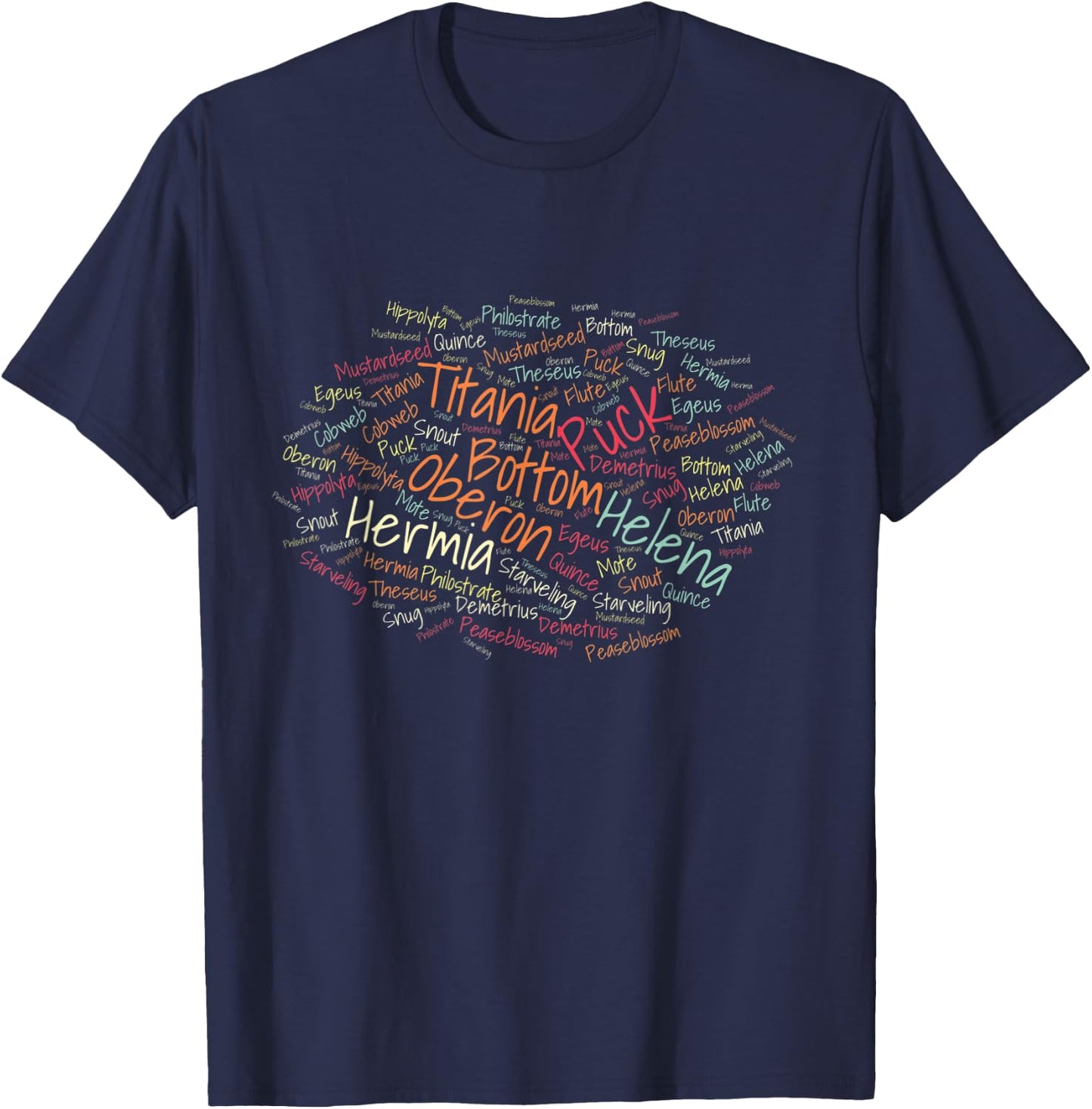A Midsummer Night's Dream Character Cloud Men Women Kids T-Shirt - T-Shirt | Navy