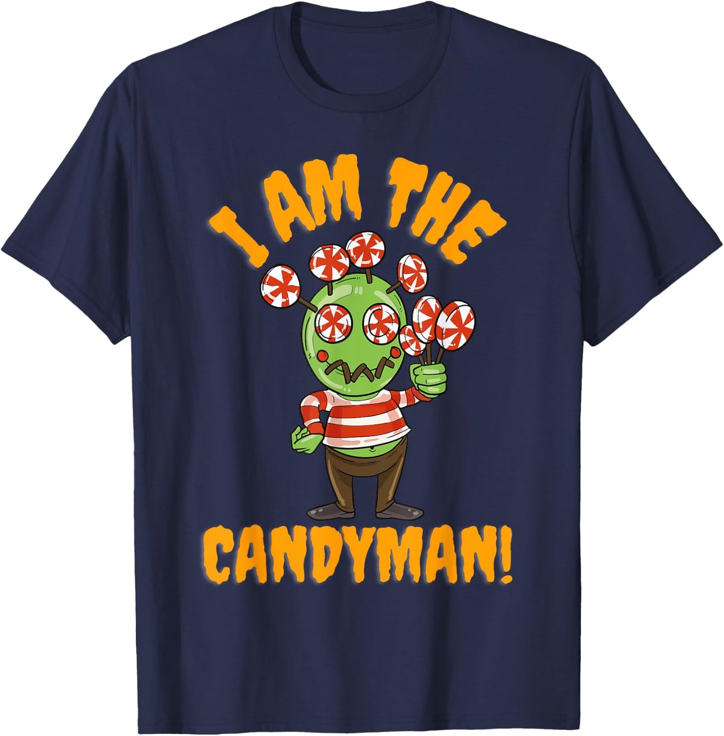 Cute I Am The Candyman Halloween T-Shirt - T-Shirt | Navy