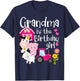 Farm Animals Grandma Of The Birthday Girl Party Barnyard T-Shirt - T-Shirt | Navy