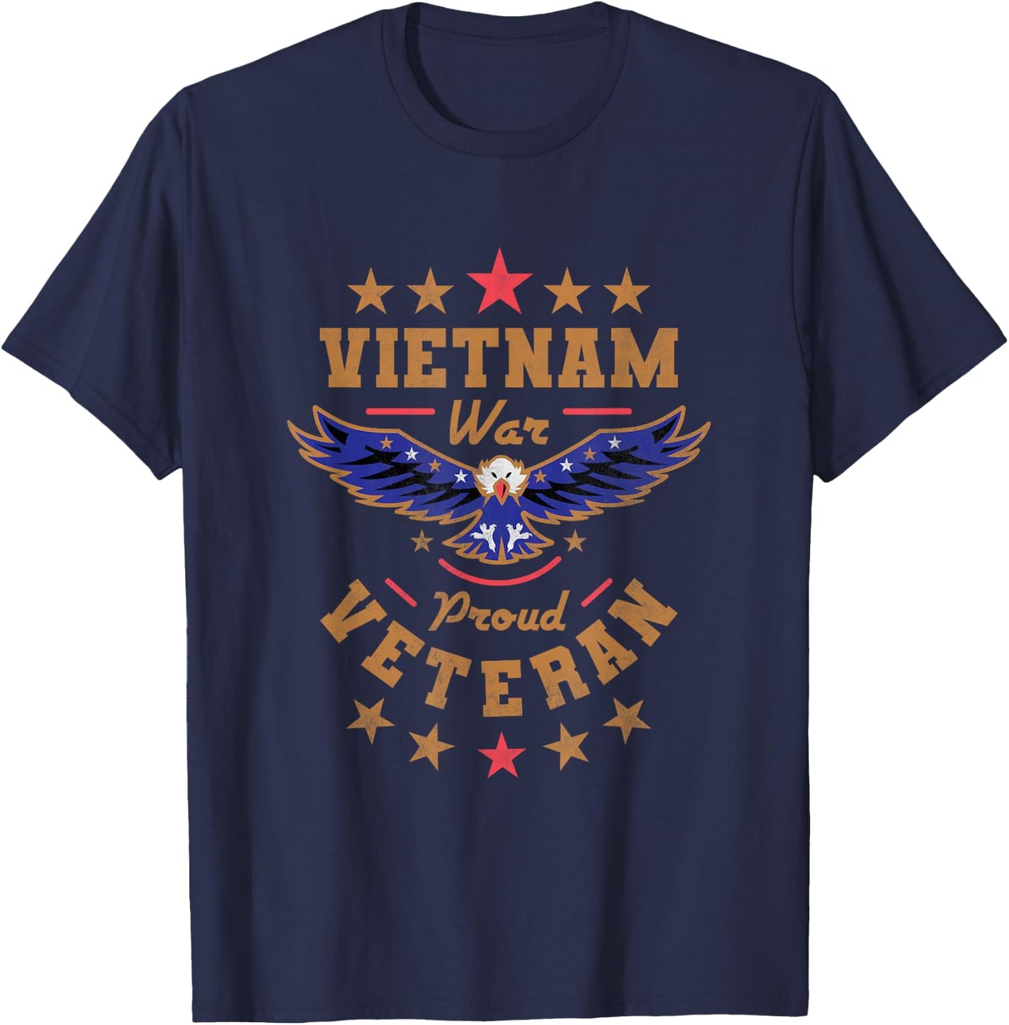 Vietnam War Proud Veteran, Veteran's Day T-Shirt - T-Shirt | Navy
