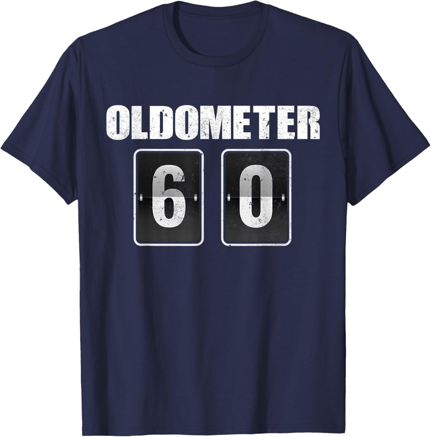 Funny 60th Birthday Party 60 yrs Old Joke Odometer Cars T-Shirt - T-Shirt | Navy