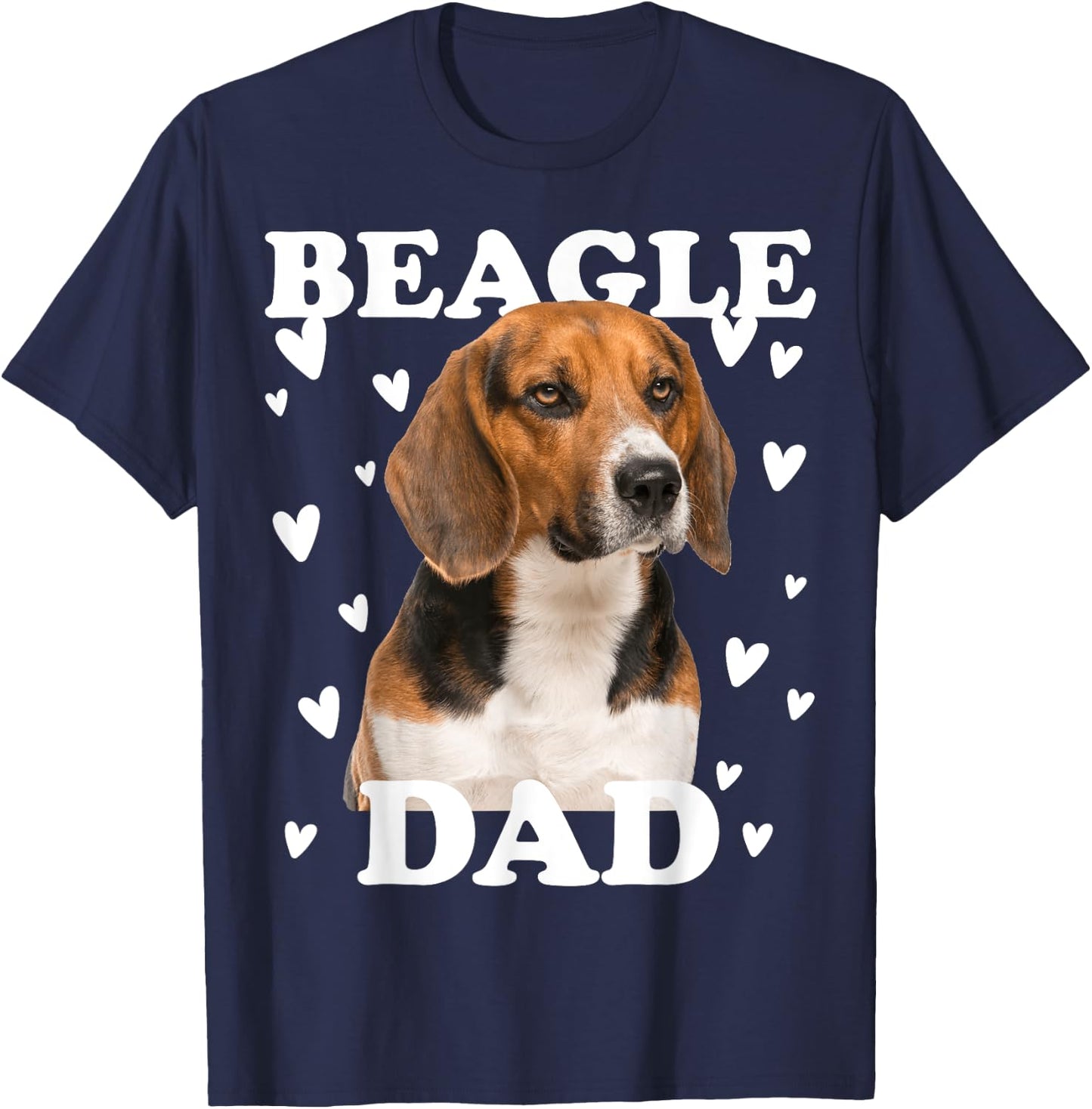 Beagle Dad Papa Daddy Pa Father for Father’s Day T-Shirt - T-Shirt | Navy