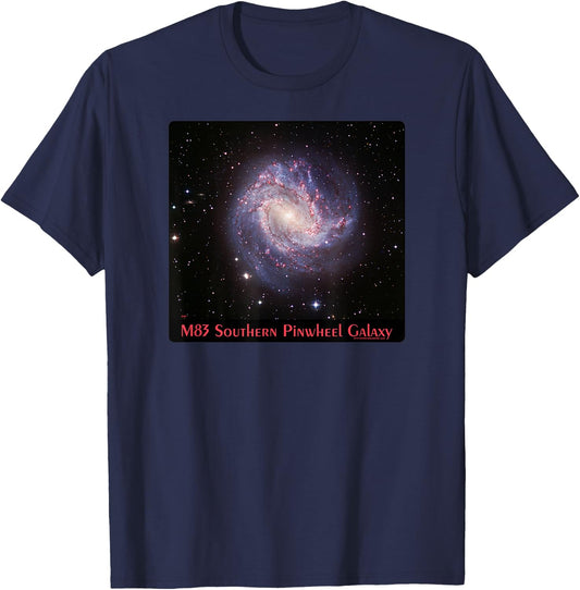 M83 Southern Pinwheel Galaxy Messier 83 Space Astronomy T-Shirt - T-Shirt | Navy