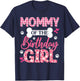 Mommy of The Birthday Girl Dogs Paw Theme Family Bday Party T-Shirt - T-Shirt | Navy