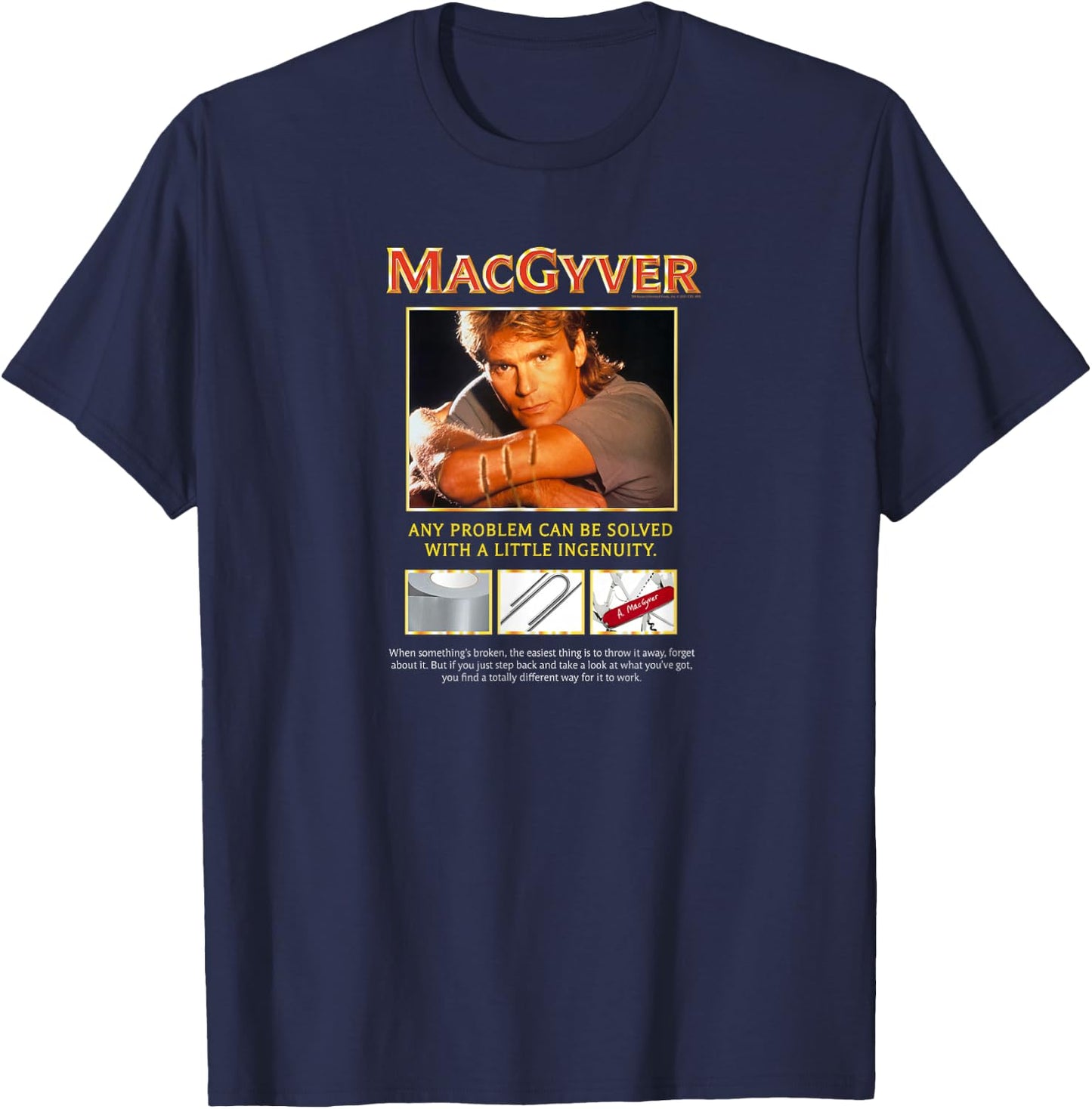 MacGyver Original Series Ingenuity T-Shirt - T-Shirt | Navy