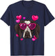 German Shorthaired Pointer Valentines Day Heart Dog Lover T-Shirt - T-Shirt | Navy