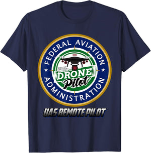 FAA Commercial Drone Pilot FAA T-Shirt - T-Shirt | Navy