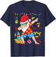 Dabbing Santa Christmas Summer Tropical Hawaiian Surfing Women Kids T-Shirt - T-Shirt | Navy