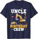Uncle Birthday Crew Construction Matching Family Excavator T-Shirt - T-Shirt | Navy