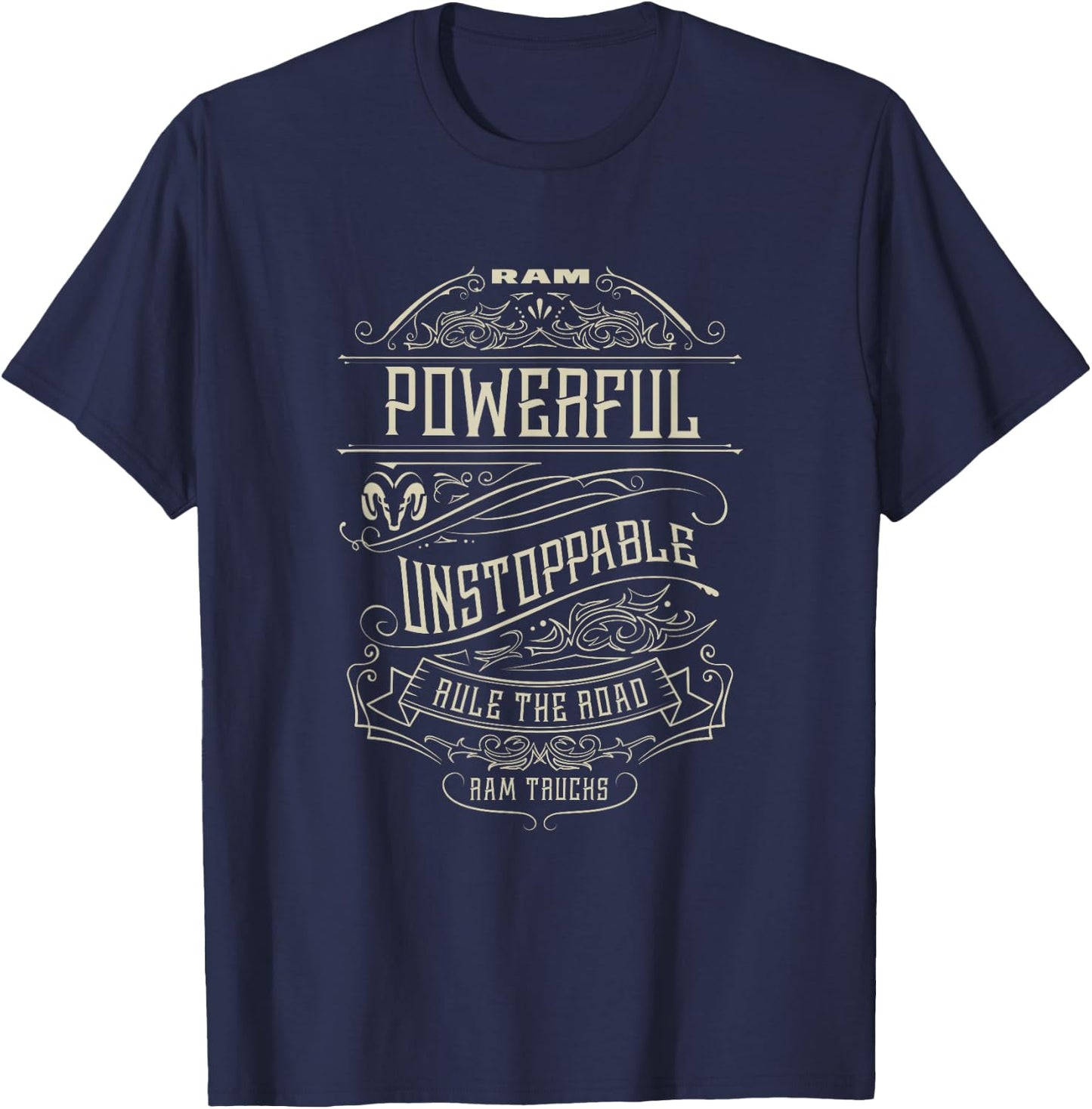 RAM Trucks Powerful, Unstoppable T-Shirt - T-Shirt | Navy