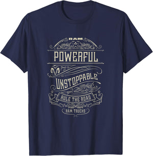 RAM Trucks Powerful, Unstoppable T-Shirt - T-Shirt | Navy