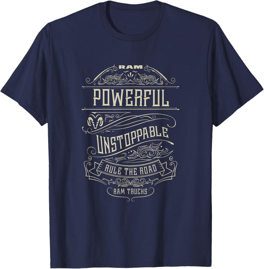 RAM Trucks Powerful, Unstoppable T-Shirt - T-Shirt | Navy