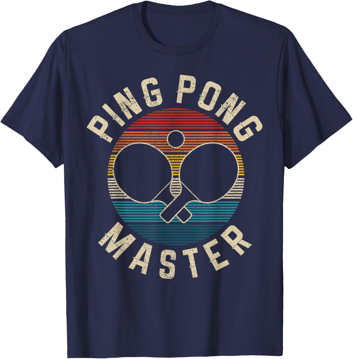 Ping Pong Master Vintage Table Tennis Player Funny Gift T-Shirt - T-Shirt | Navy