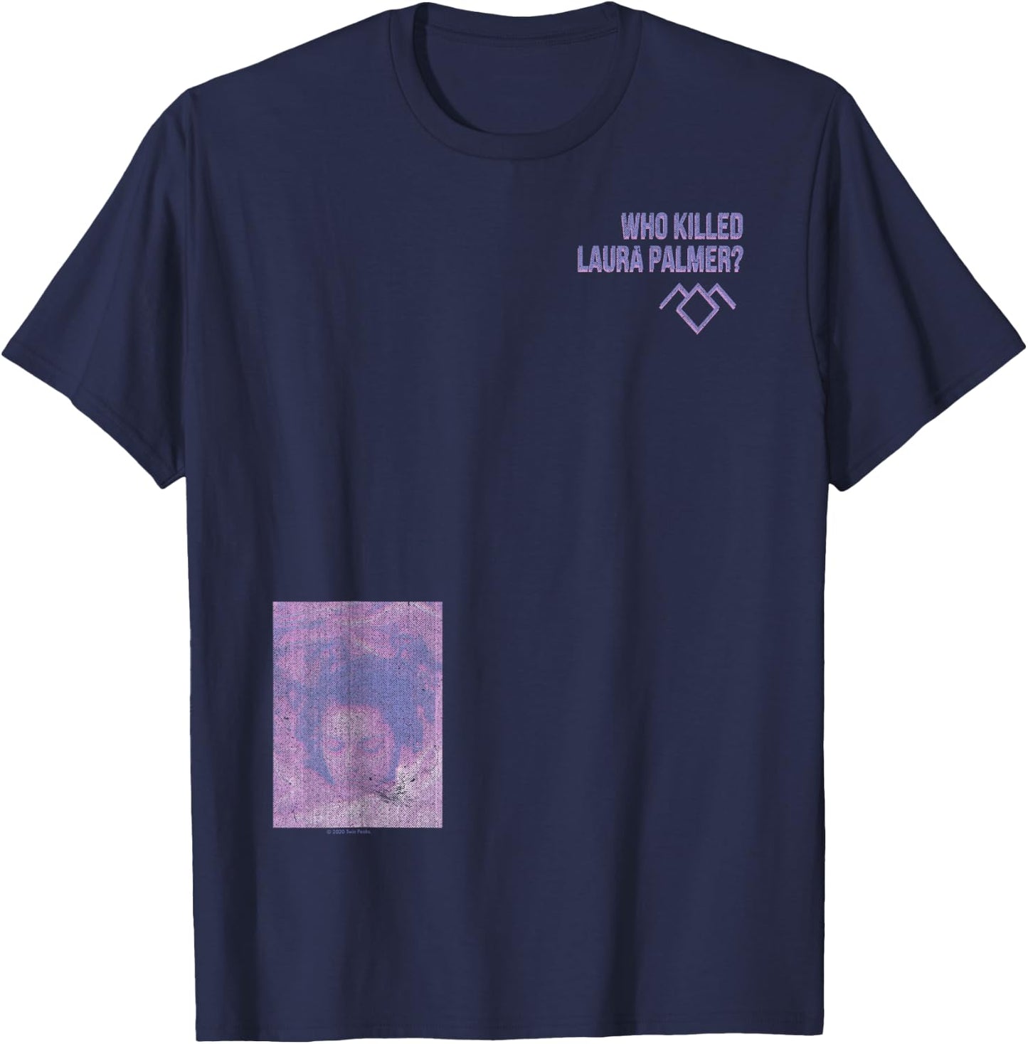 Twin Peaks Who Killed Laura Palmer Purple Peaks T-Shirt - T-Shirt | Navy