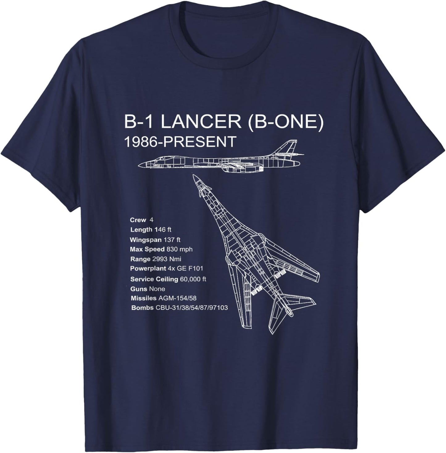 B-1 Lancer T-Shirt - T-Shirt | Navy