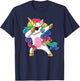 Dabbing Unicorn Shirt Kids Girls Boys Toddlers Dab Unicorn T-Shirt - T-Shirt | Navy