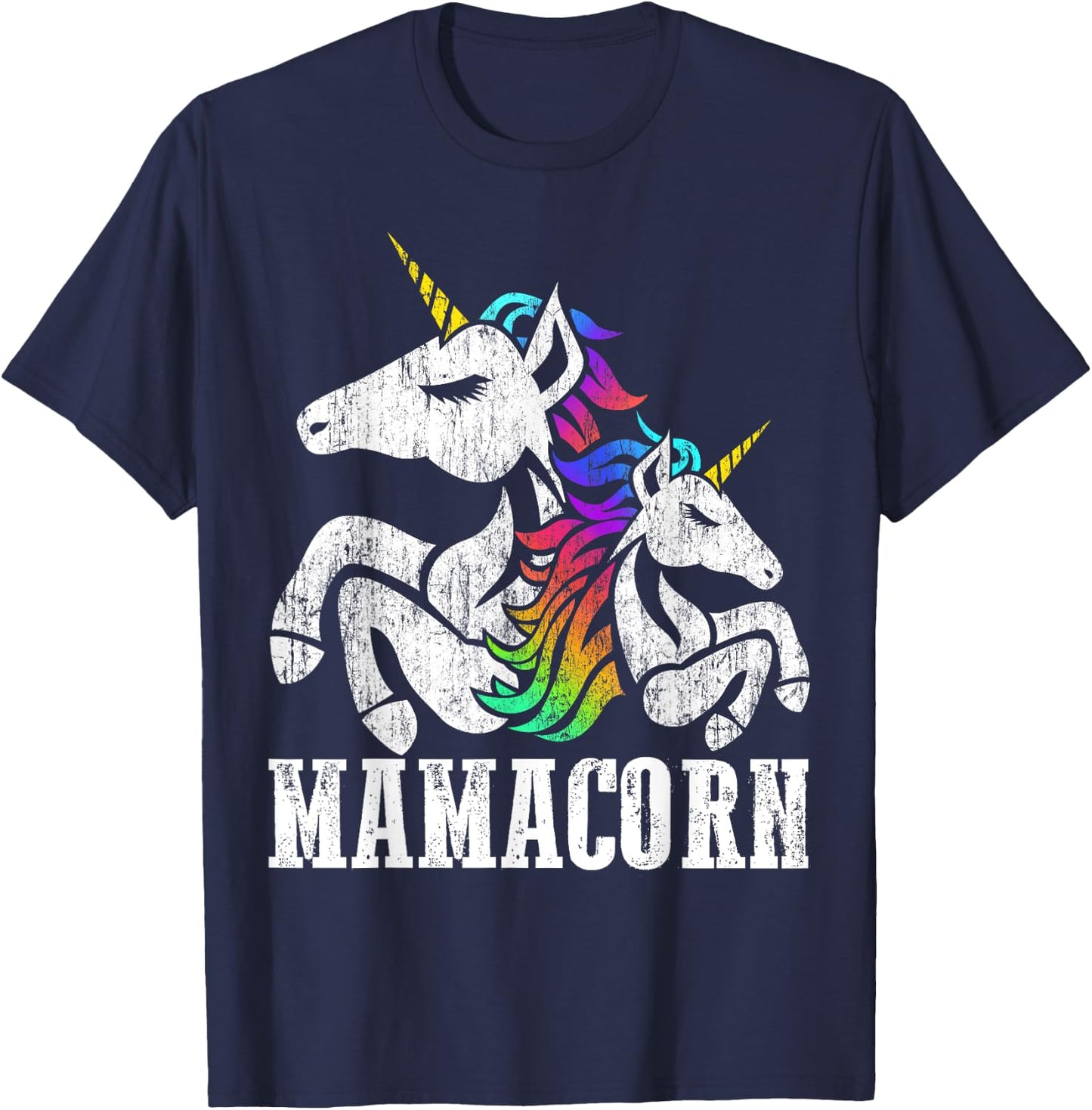Mamacorn Unicorn Shirts Mothers Day Gift T-Shirt - T-Shirt | Navy