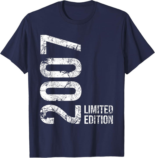 18th Birthday Boy Girl 18 Years 2007 Gift T-Shirt - T-Shirt | Navy