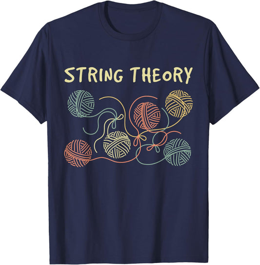 Tangled String Theory - Funny Higgs Boson Quantum T-Shirt - T-Shirt | Navy