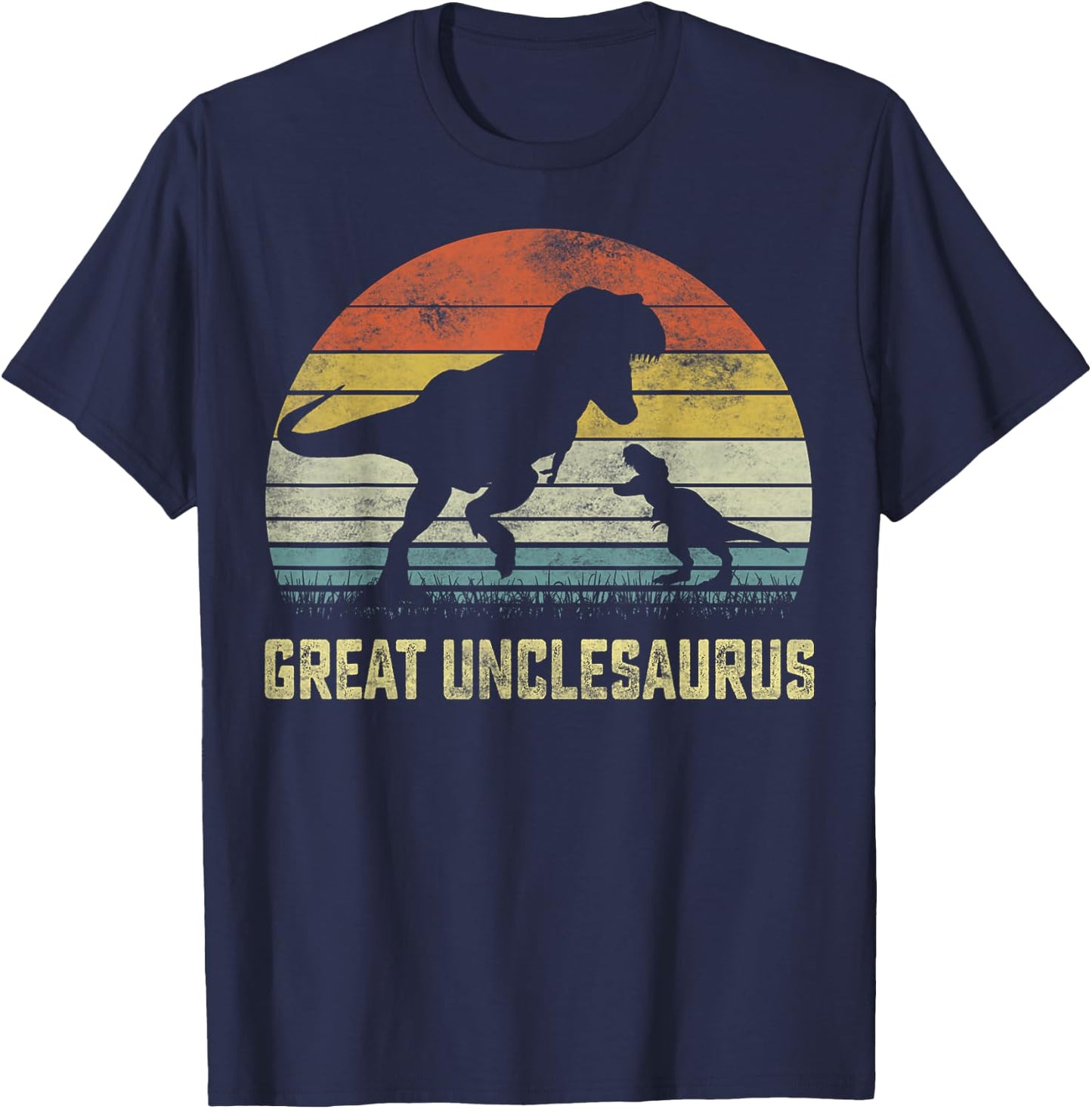 Great unclesaurus T Rex Dinosaur Great uncle Saurus Family T-Shirt - T-Shirt | Navy